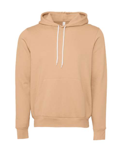 Unisex Sponge Fleece Hoodie Sweatshirt - Heather Sand Dune Front