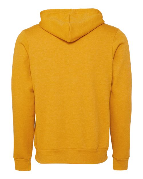 Unisex Sponge Fleece Hoodie Sweatshirt - Heather Mustard Back