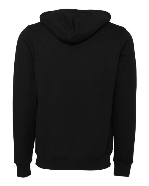 Unisex Sponge Fleece Hoodie Sweatshirt - DTG Black Back