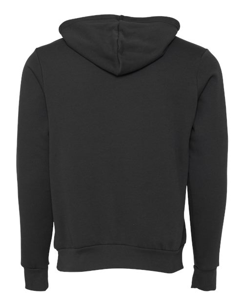 Unisex Sponge Fleece Hoodie Sweatshirt - DTG Dark Grey Back