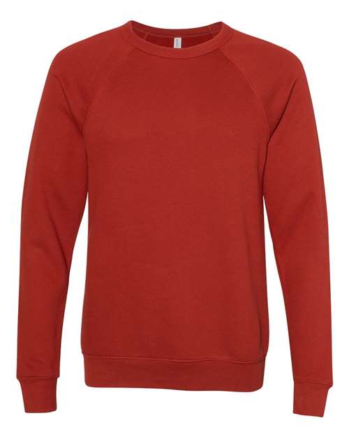 Unisex Sponge Fleece Raglan Crewneck Sweatshirt - Brick Front