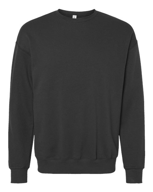 Unisex Sponge Fleece Drop Shoulder Crewneck Sweatshirt - Dark Grey Front