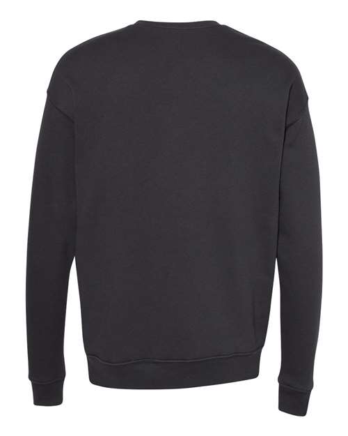 Unisex Sponge Fleece Drop Shoulder Crewneck Sweatshirt - DTG Dark Grey Back