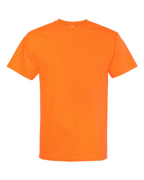 Unisex Heavyweight Cotton Tee - Orange Front
