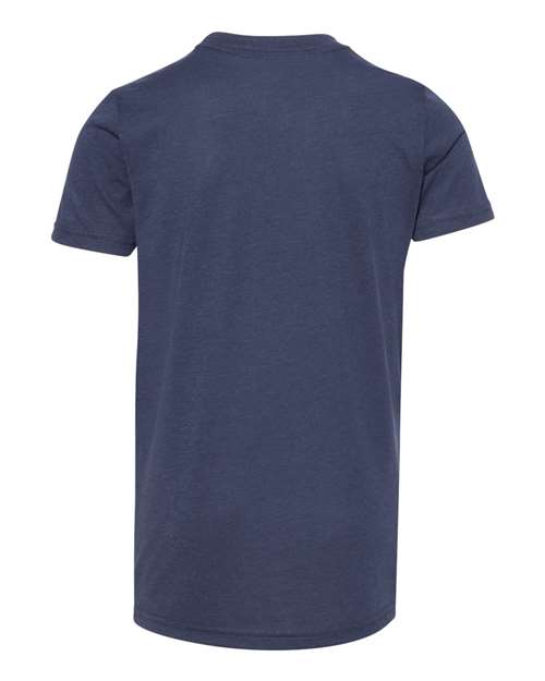 Youth Triblend Tee - Solid Navy Triblend Back