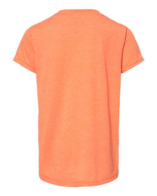 Youth Triblend Tee - Orange Triblend Back