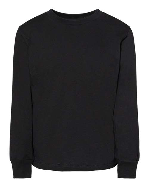 Toddler Jersey Long Sleeve Tee - Black Front
