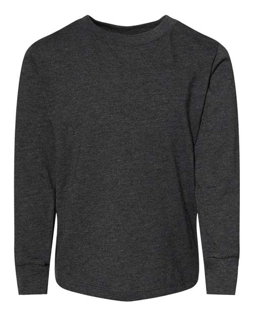 Toddler Jersey Long Sleeve Tee - Dark Grey Heather Front