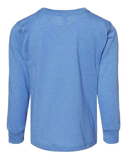 Toddler Jersey Long Sleeve Tee - Heather Columbia Blue Back