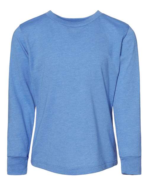 Toddler Jersey Long Sleeve Tee - Heather Columbia Blue Front