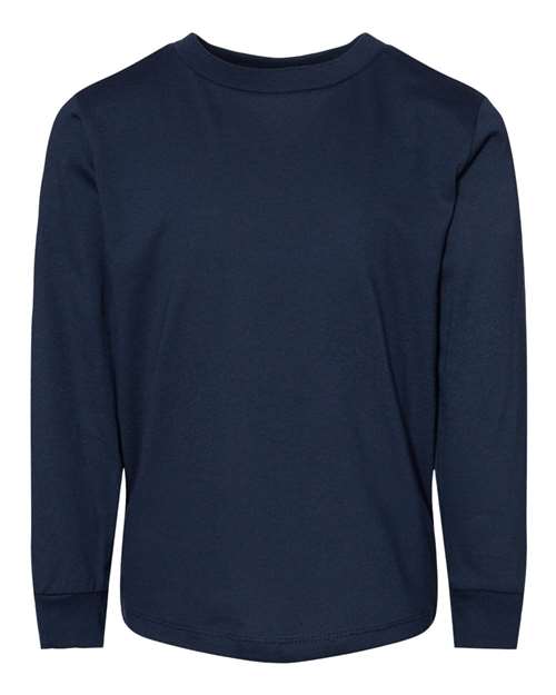 Toddler Jersey Long Sleeve Tee - Navy Front