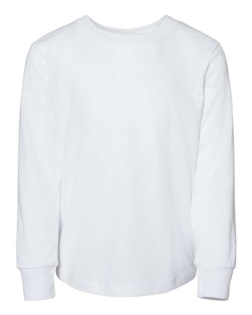 Toddler Jersey Long Sleeve Tee - White Front