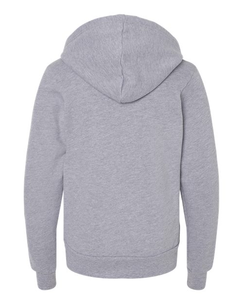 Youth Sponge Fleece Full-Zip Hoodie Sweatshirt - Athletic Heather Back