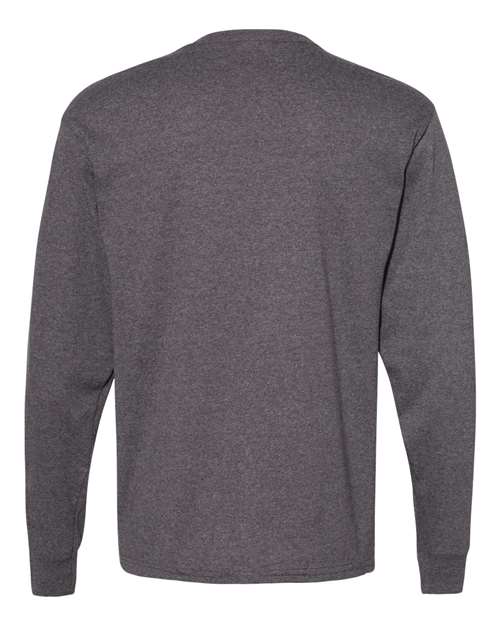 Essential-T Long Sleeve T-Shirt - Charcoal Heather Back