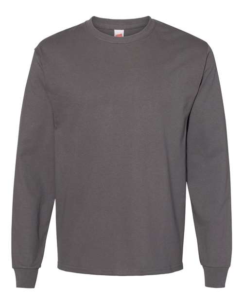 Essential-T Long Sleeve T-Shirt - Smoke Grey Front