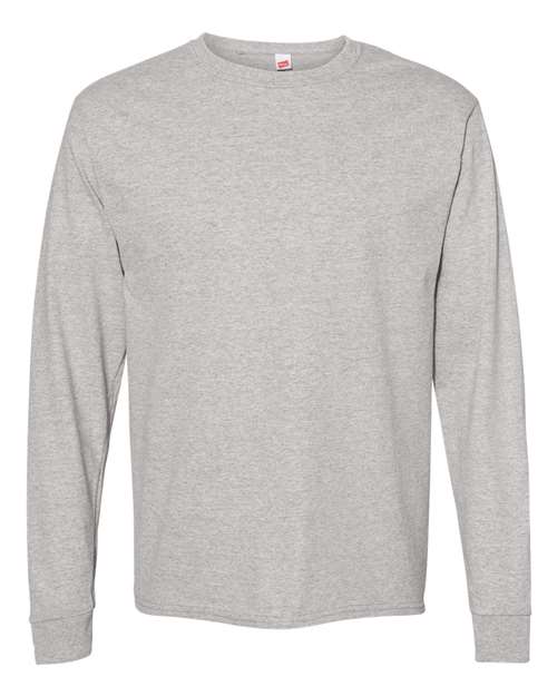 Essential-T Long Sleeve T-Shirt - Oxford Grey Front