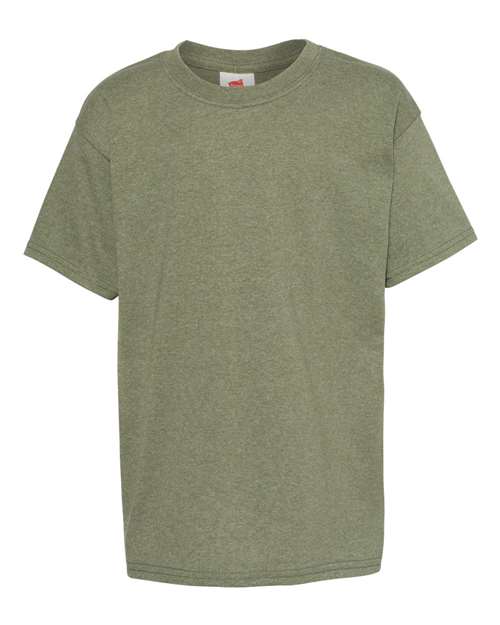 Youth EcoSmart® T-Shirt - Heather Green Front