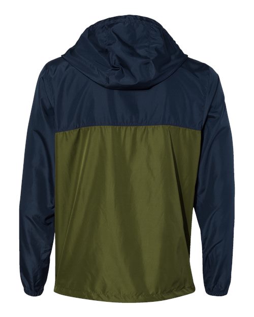 Men's Lightweight Windbreaker Full-Zip Jacket - Classic Navy/ Army Back