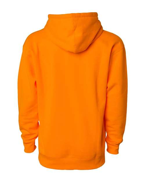 Unisex Heavyweight Hooded Sweatshirt - Safety Orange Back