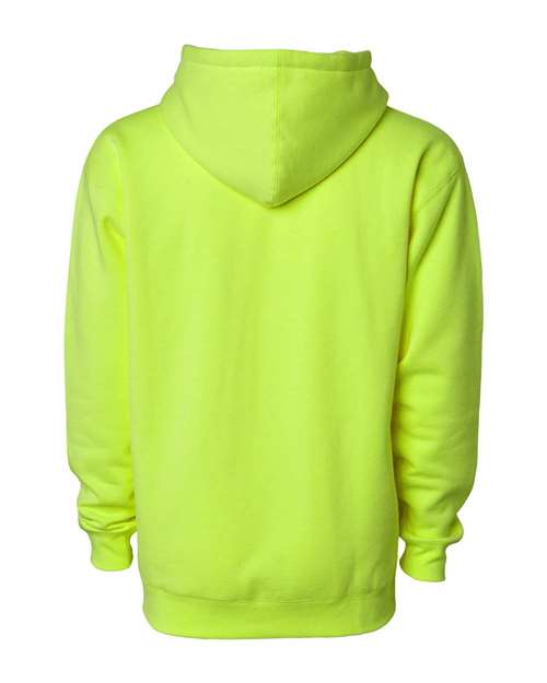 Unisex Heavyweight Hooded Sweatshirt - Safety Yellow Back