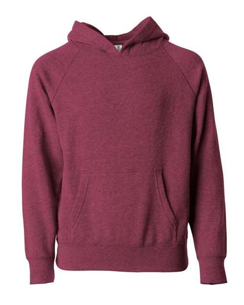 Toddler Special Blend Hooded Raglan Sweatshirt - Crimson Front