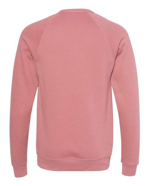 Unisex Sponge Fleece Raglan Crewneck Sweatshirt - Mauve Back