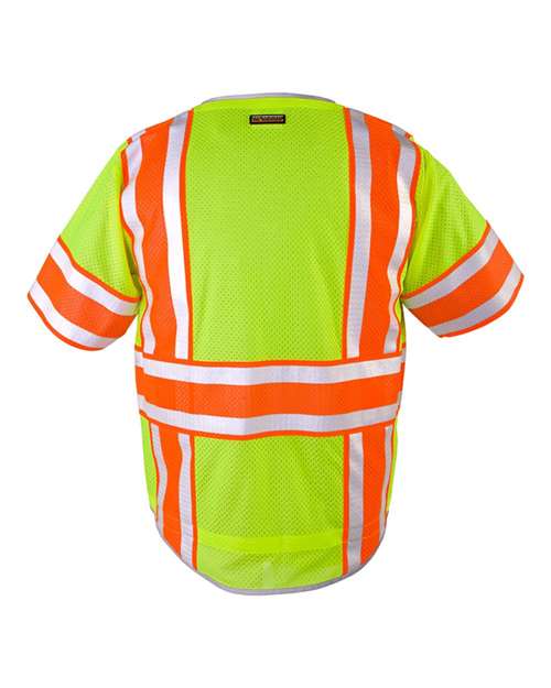 Unisex Premium Brilliant Series® Ultimate Reflective Class 3 Vest - Lime Back