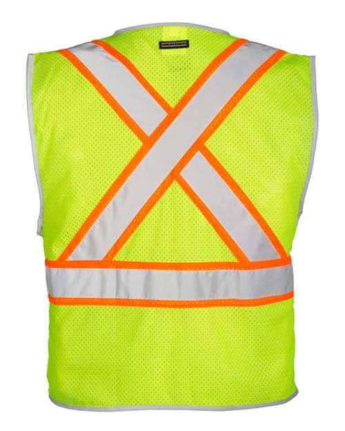 Unisex Premium Brilliant Series® X Back Dual Compliant Vest - Lime Back