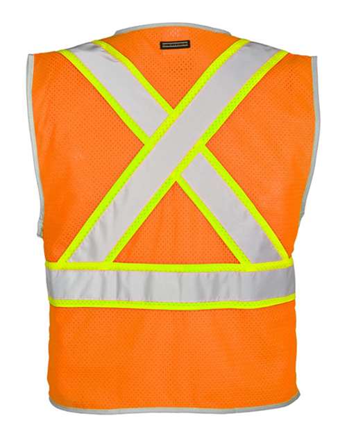 Unisex Premium Brilliant Series® X Back Dual Compliant Vest - Orange Back