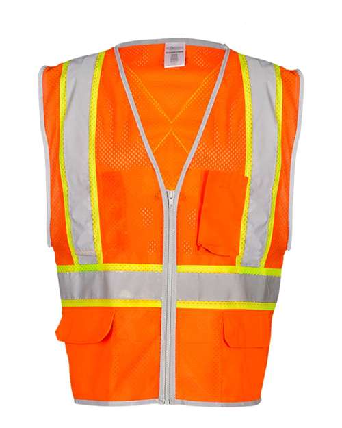 Unisex Premium Brilliant Series® X Back Dual Compliant Vest - Orange Front