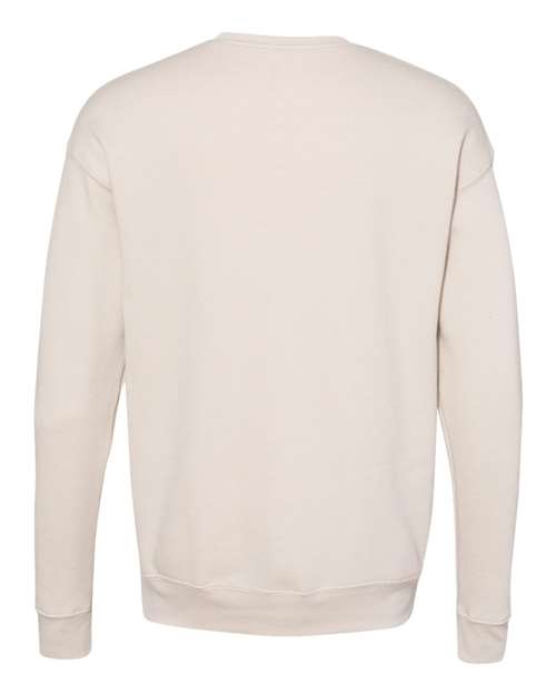Unisex Sponge Fleece Drop Shoulder Crewneck Sweatshirt - Heather Dust Back