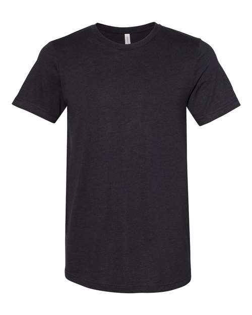 BELLA + CANVAS Unisex Sueded Tee - Black Heather Front