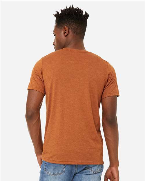 Unisex Sueded Tee - Heather Autumn Back