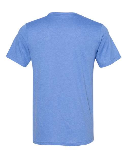 Unisex Sueded Tee - Heather Columbia Blue Back