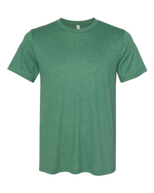 BELLA + CANVAS Unisex Sueded Tee - Heather Grass Green Front
