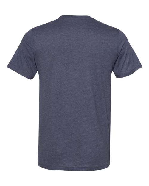 Unisex Sueded Tee - Heather Midnight Navy Back