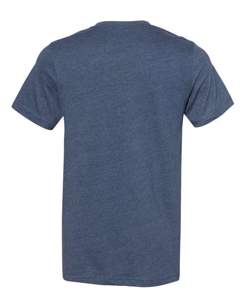 Unisex Sueded Tee - Heather Navy Back