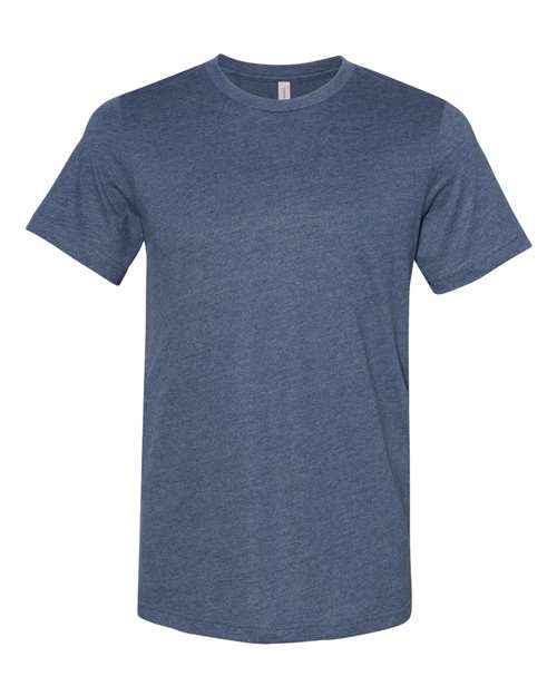Unisex Sueded Tee - Heather Navy Front