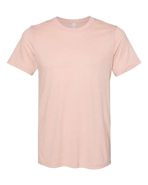 Unisex Sueded Tee - Heather Peach Front