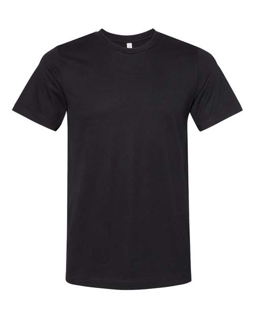 BELLA + CANVAS Unisex Sueded Tee - Solid Black Blend Front