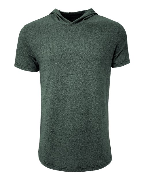 Unisex Mock Twist Hoodie T-Shirt - Forest Green Front