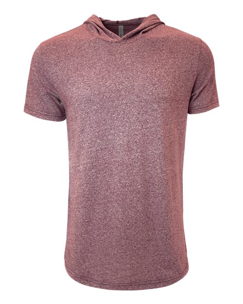 Unisex Mock Twist Hoodie T-Shirt - Tech Maroon Front