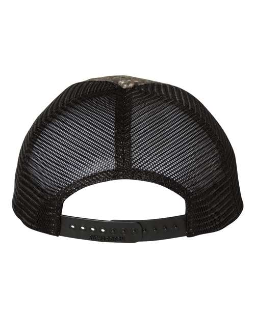 Garment Washed Printed Trucker Cap - Realtree Timber/ Black Back