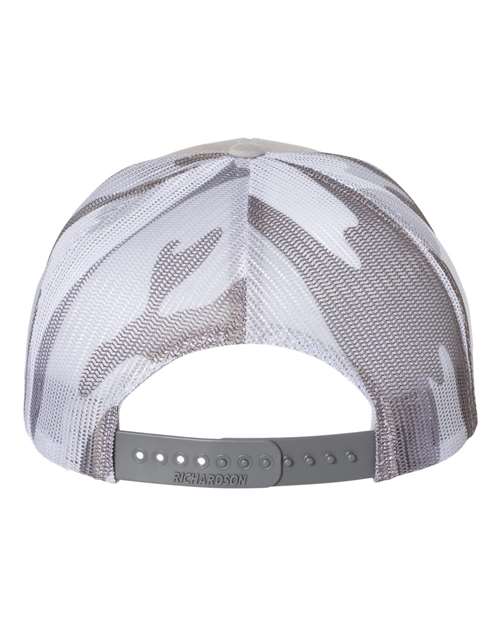 Printed Mesh Trucker Cap - Silver/ Grey Camo Back