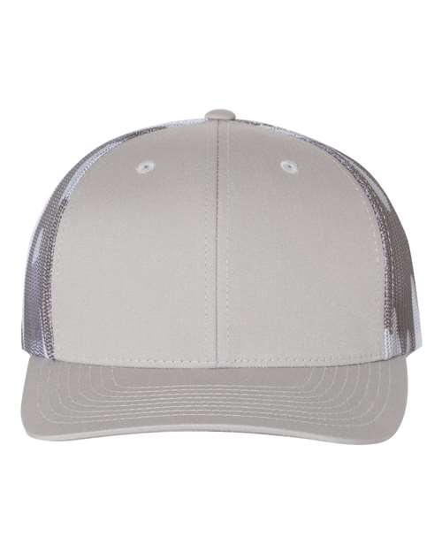 Printed Mesh Trucker Cap - Silver/ Grey Camo Front