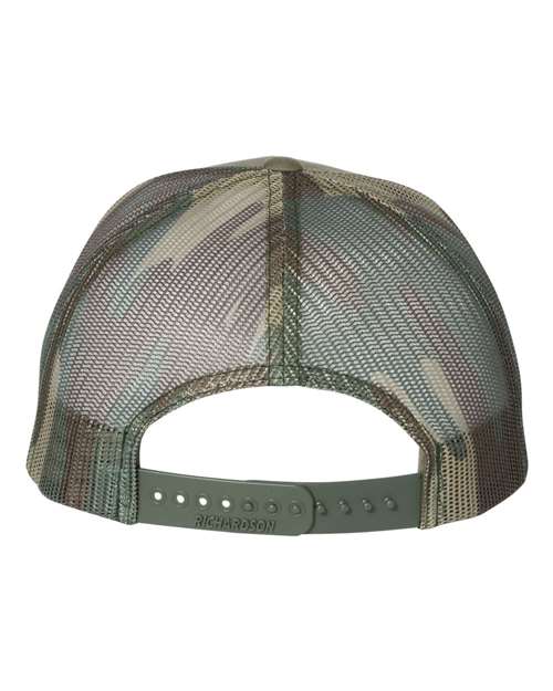 Printed Mesh Trucker Cap - Loden/ Green Camo Back