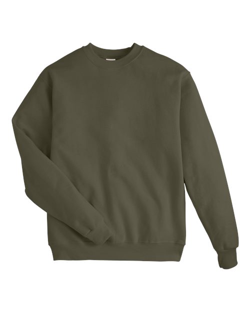 Hanes Unisex EcoSmart® Crewneck Sweatshirt - Fatigue Green Front