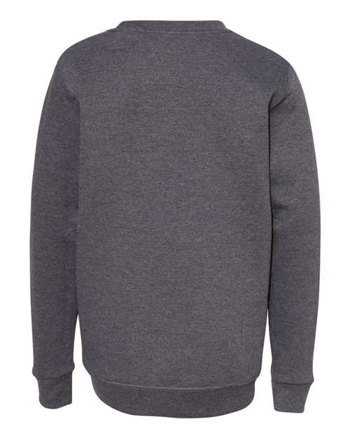 Youth EcoSmart® Crewneck Sweatshirt - Charcoal Heather Back