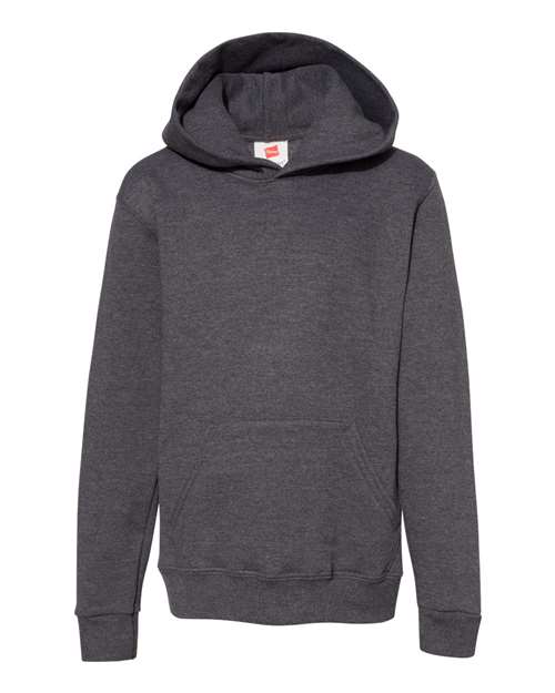 Youth EcoSmart® Hooded Sweatshirt - Charcoal Heather Front