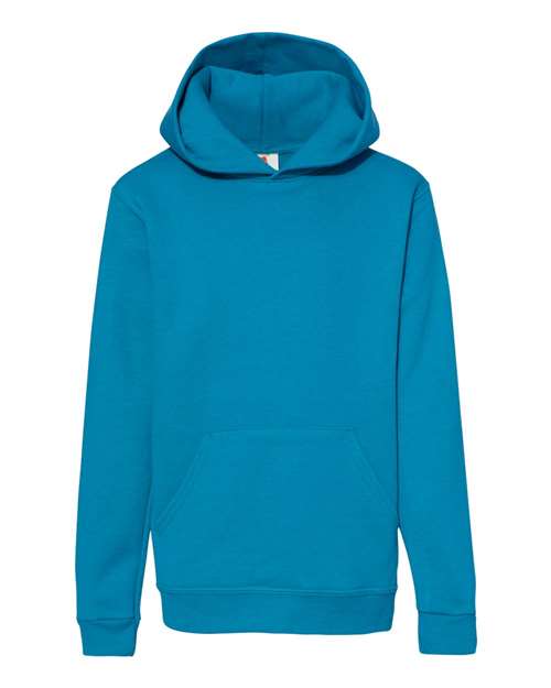 Youth EcoSmart® Hooded Sweatshirt - Teal Front
